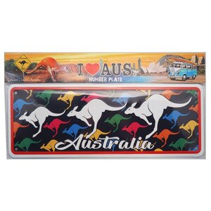 Colourful Kangaroo - Number Plate