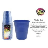 Blue Plastic Cups - 25 Pack
