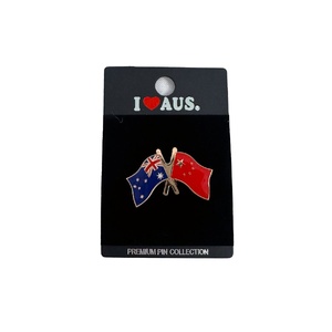 Australia & China Crossed Flags Pin