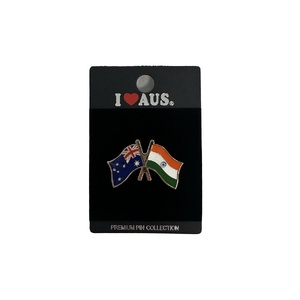 Australia & India Crossed Flags Pin