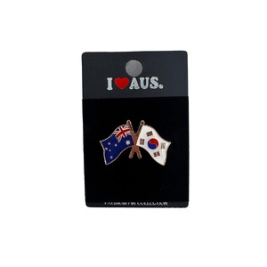 Australia & South Korea Crossed Flags Pin