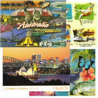 Australian Souvenir Postcards - 6 Pack