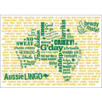 Austrlaian Lingo Postcard