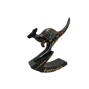 Rocking Kangaro with Aboriginal Art - Black
