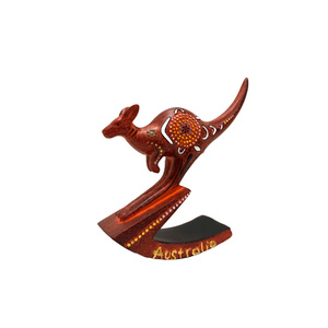 Rocking Kangaro with Aboriginal Art - Red