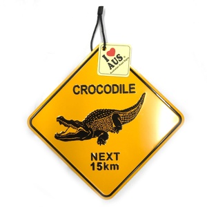 Crocodile Metal Roadsign Medium