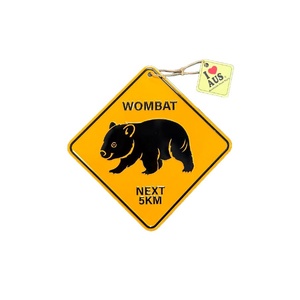 Wombat Metal Roadsign Medium
