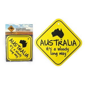 'Australia - It's A Bloody Long Way' - Metal Road Sign Small 