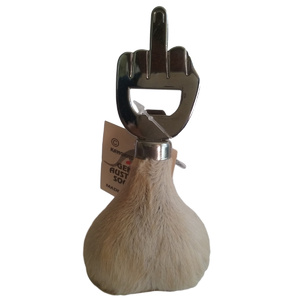 Australian Kangaroo Scrotum Bottle Opener with Figure Salute