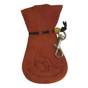 Australian Kangaroo Scrotum Coin Pouch with Keyring - Medium