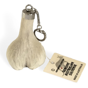 Australian Kangaroo Scrotum Keyring