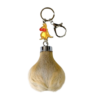 Australian Kangaroo Scrotum Keyring with Boxing Kangaroo (Deluxe)