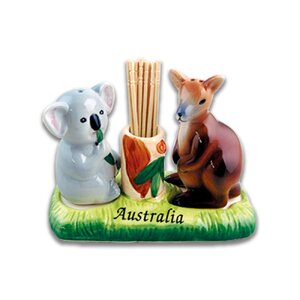 Kangaroo & Koala Toothpick Salt and Pepper Shaker Set