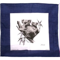 Blue Koala Cotton Scarf