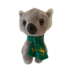 Koala Plush Toy with Green Scarf