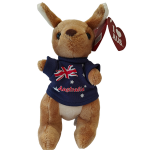 Kangaroo Plush Toy with Australian Flag Shirt