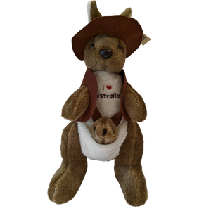 Kangaroo Swaggy with Joey Plush Toy - Large