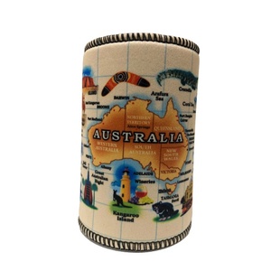 Cream Ocean Map Stubby
