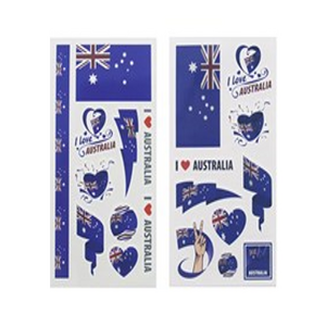Australian Flag Tattoos - 4 Pack of Assorted
