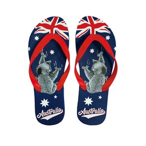 Australian Flag with Koala Design - Thongs