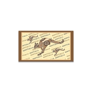 Aboriginal Art with Kangaroo - Tea Towel