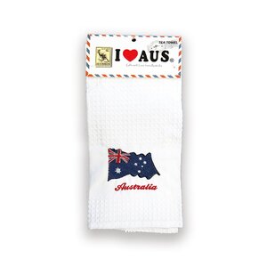 Australian Flag - Waffle Tea Towel