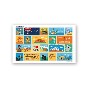 Aussie Icons - Tea Towel