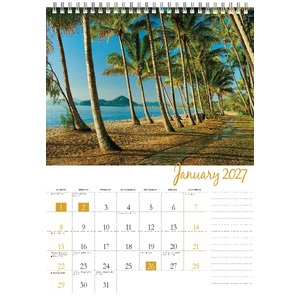 A4 Wiro Scenic Australia 2027 Calendar