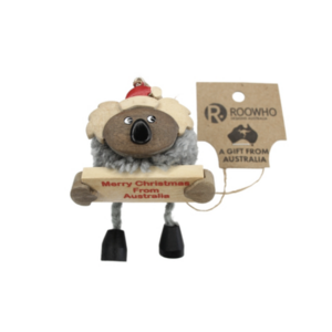 Koala Pompom with Sign - Christmas Ornament