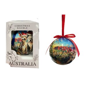 Koala & Kangaroo with Uluru - Christmas Ornament