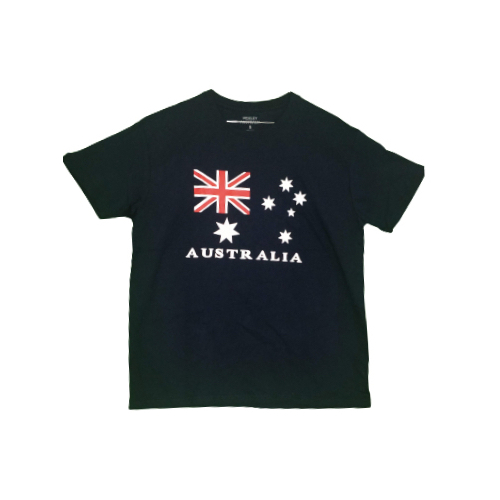 AUSTRALIAN FLAG T-SHIRT [Colour: Dark Blue] [Size: S - Small]