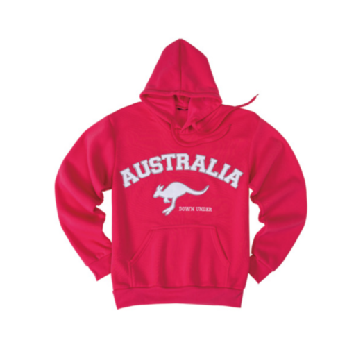 Australian Downunder Hoodie with Kangaroo [Colour: Pink] [Size: S - Small]