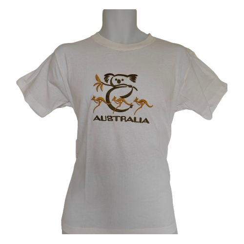 Koala and Kangaroos T-Shirt [Colour: White][Size: S - Small]