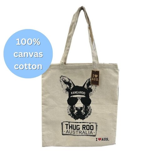 Thug Kangaroo Canvas Cotton Shopping Bag