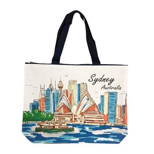 Large Shopping Bag - Picturesque Sydney Harbour