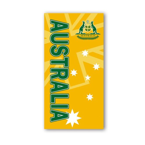 Green & Gold Australia Beach Towel