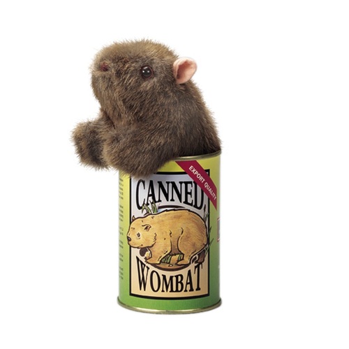 Plush Wombat in a Can