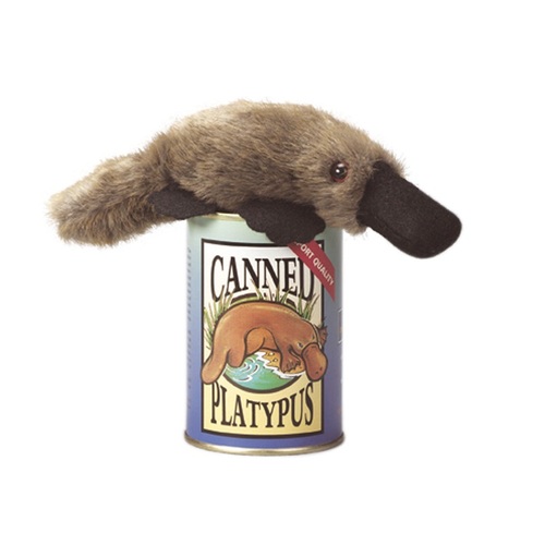 Plush Platypus in a Can