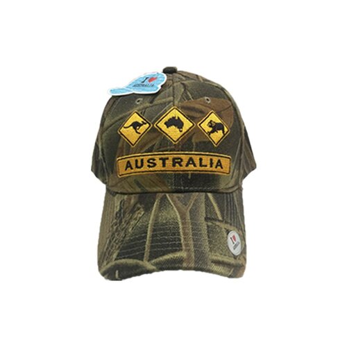 Camouflage Cap with Roadsigns