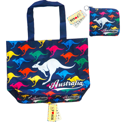 Colourful Kangaroo - Foldable Shopping Bag
