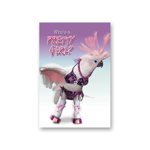 Rollerskate Cocky - Greeting Card