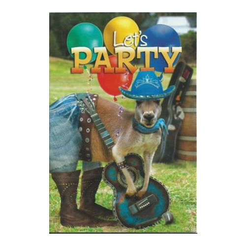 Country Kanga 'Let's Party' - Greeting Card