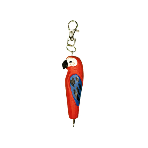 HAND CRAFTED KEYRING PEN - PARROT