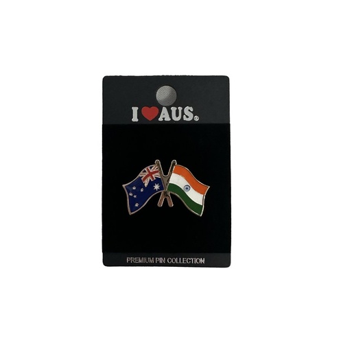 Australia & India Crossed Flags Pin