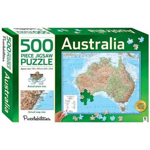 New 500pc Jigsaw Puzzle Puzzlebilitites  Australia Map Puzzle Geography Gift 