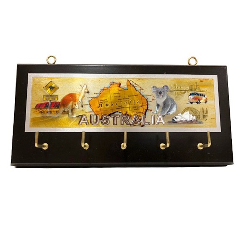 KEY HOLDER - AUSSIE MAP WITH ICONS
