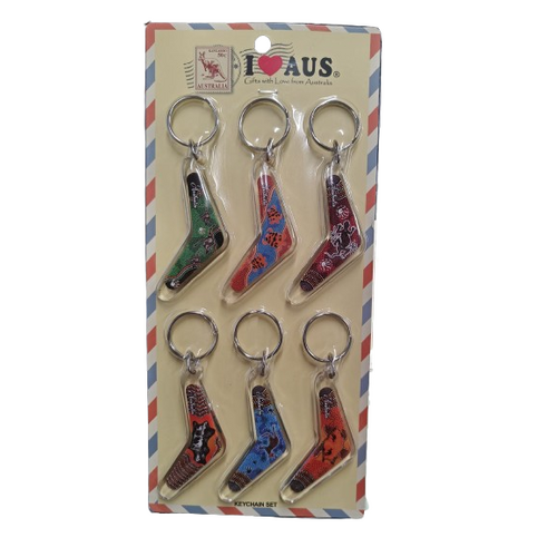 Boomerang Keyring - 6 Pack