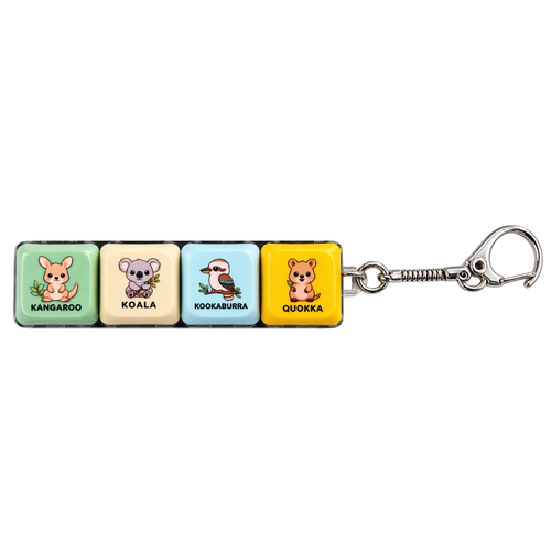 Australian Animals 4-Key Keyboard Fidget Keyring
