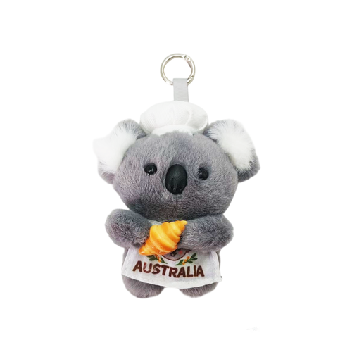 Chef Koala with Croissant - Plush Keyring