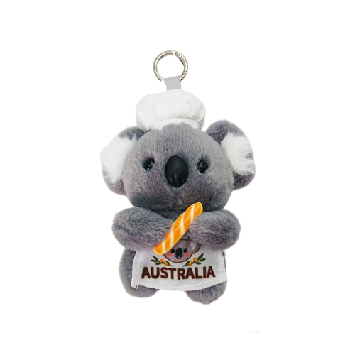 Chef Koala with Baguette - Plush Keyring